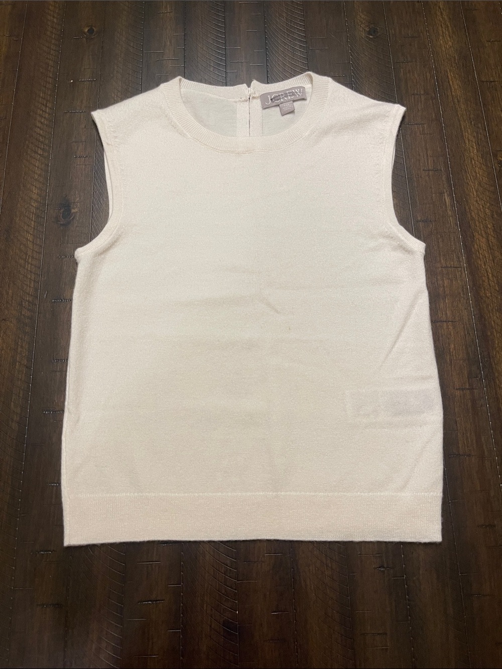 J. Crew Feather weight Cream Cashmere blend Sleeveless Sweater Shell